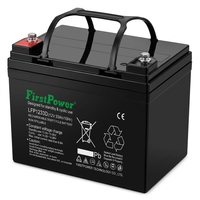 Batería de Ciclo Profundo AGM de 12V 33Ah Libre de Mantenimiento con 500 Ciclos de Vida Útil para Herramientas Eléctricas y Juguetes - FirstPower LFP1233D