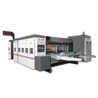 Nouvelle machine d'impression de boîtes en carton haute vitesse, machine d'impression flexographique entièrement automatique avec découpe et rainurage