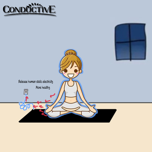 Chấp Nhận Tùy Biến Dẫn Điện Yoga Mat Nối Đất Với Cáp - Product Image 3