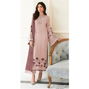 ชุดสูทผ้า Georgette ปากีสถานดีไซน์ใหม่พร้อมลายปัก salwar kameez สำหรับโอกาสพิเศษในราคาจำนวนมาก - Product Image 1