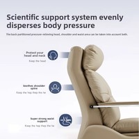 Chaise de bureau de direction moderne avec fonction inclinable, design confortable en cuir véritable pour la maison et la pause déjeuner, utilisation sur ordinateur