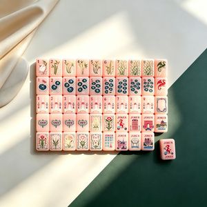 Mahjong américain en acrylique rose saumon, personnalisé, 160 tuiles, nouveau, luxe, moderne, durable, écologique, portable, pour 4 joueurs, tuiles en cristal - Product Image 6