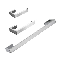 Salle de bain cintre en acier inoxydable porte-serviettes tige carré ss simple porte-serviettes brossé pistolet métal