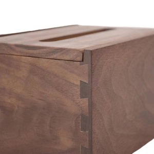 Wooden Tissue Box Black <b>Walnut</b> Wood Handmade For Living Room <b>Coffee</b> <b>Table</b> Desktop Storage - Product Image 5