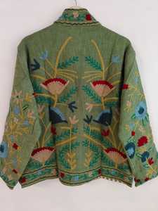 Chaqueta Suzani de Algodón Estilo Bohemio, Bordado Floral Colorido, Abrigo Étnico TNT para Mujer, Ropa para Festivales Gitanes - Product Image 6