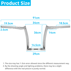 <span class=keywords><strong>Precio</strong></span> de Fábrica al por Mayor - Manillares Elevadores de Motocicleta de 12'14' Aptos para <span class=keywords><strong>Harley</strong></span> Softail Slim FLS 2013-2017 - Product Image 2