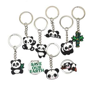 พวงกุญแจโลหะพีวีซีแบบนิ่มสั่งทำขายส่ง พวงกุญแจรูปสัตว์น่ารัก พวงกุญแจแพนด้า จำนวนมากสำหรับ<span class=keywords><strong>กระเป๋า</strong></span> - Product Image 2