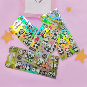 Autocollants décoratifs imperméables en gelée de panda personnalisés, imprimés en UV et gaufrés pour enfants - Product Image 6