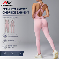 Monos ajustados de Yoga con diseño de una pieza sin costuras en polvo desnudo con correas cruzadas transpirables de estilo minimalista de secado rápido