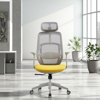 Chaise de bureau pivotante ergonomique en maille de haute qualité, moderne, luxueuse, à dossier haut, réglable, avec soutien lombaire réglable