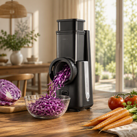 Hachoir et trancheuse automatique multifonction 5-en-1 en acier inoxydable de qualité supérieure pour fruits et légumes