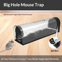 CJM CM-26034 Nouveau piège à souris solide à pédale haute sensibilité, grande ouverture, avec appât alimentaire, pour le contrôle des animaux, répulsif souris et rats