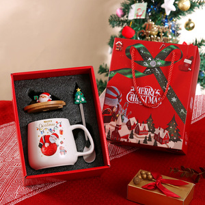 Christmas Ceramic Mug Custom Logo Santa Print <b>Gift</b> Cup Nordic <b>Retro</b> Coffee Mug for Holiday Season - Product Image 1