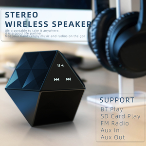 OEM Low MOQ Diamond Metal Design for <strong>Bluetooth</strong> Speaker <strong>with</strong> <strong>AUX</strong> &amp; TF Card Player Perfect Gift for Mobile Phone Use - Product Image 2