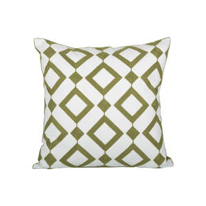 Nordic <b>Leaves</b> Embroidered Throw Pillow Square Green Decorative <b>Cushion</b> Living Room Bedroom Pillowcase Machine Washable - Product Image 2
