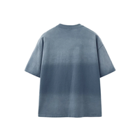 T-shirt Homme Streetwear Personnalisé en Coton Épais Surdimensionné, Effet Délavé Monkey, Coupe Boxy Rétro Hip Hop, Vendeur
