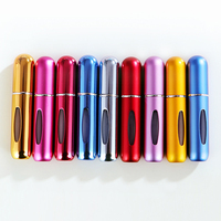 Vente en gros bouteille de parfum personnalisée rechargeable en aluminium vaporisateur atomiseur bouteille de parfum de décantation de 5 ml recharge