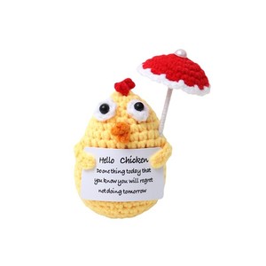 Vente en gros de poupées en crochet faites à la main, jouets amigurumi, cadeau encourageant, décoration de bureau - Product Image 5