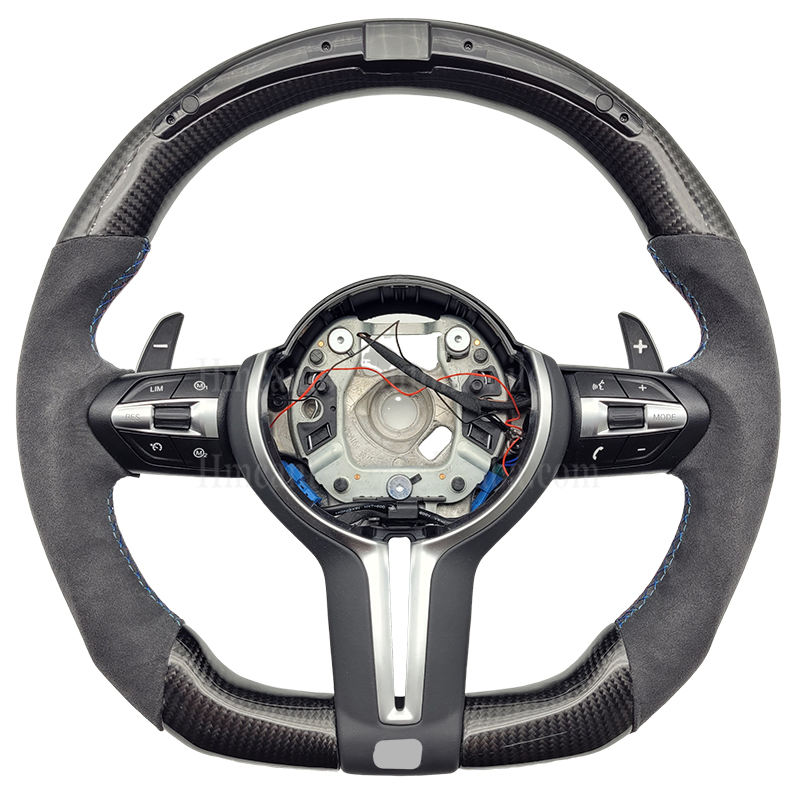 carbon fibre+alcantara+led+three-color stitching