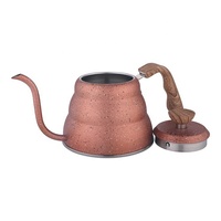 Bouilloire à café personnalisable col de cygne, avec thermomètre, théière, 1200ml