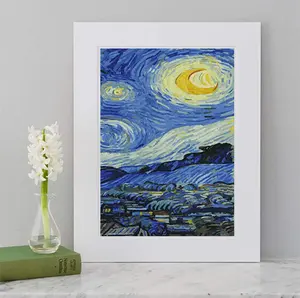 Pittura decorativa astratta stile letterario pittura paesaggistica domestica pittura notturna tranquilla da numeri - Product Image 1