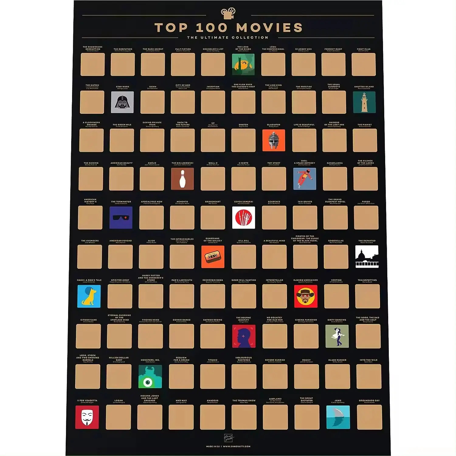 custom deluxe scratch off poster high quality scratch off 100 movies dates list poster wholesale 100 ideas scratch offposter