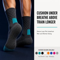 Chaussettes de sport athlétiques matelassées 3D gaufrées, entièrement en tissu éponge, pour la gym et l'entraînement – Conçues par une usine avec 20 ans d'expérience