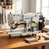Machine à coudre industrielle JUKKY 781 à point droit haute vitesse pour boutonnières avec lubrification automatique