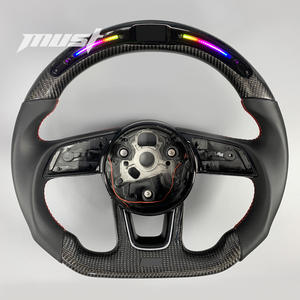 Volante de fibra de carbono personalizado con pantalla LED para <span class=keywords><strong>Audi</strong></span> 2016-2024 Sport Sedan Coupe Series S3 S4 S5 RS3 <span class=keywords><strong>RS4</strong></span> A3 A4 A5 - Product Image 1
