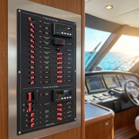 Panneau de distribution d'alimentation avec disjoncteur personnalisé AC/DC 12V-220V, panneau de commande principal multifonctionnel pour yacht