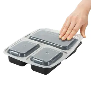 最畅销的3个隔间便当盒餐食准备100% BPA-免费最好的午餐食物储存容器