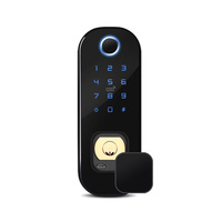 Serrure sans fil étanche Wifi TT App BT Serrure à empreinte digitale Carte à puce numérique Code sans clé batterie Serrure électronique de porte pour la maison