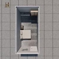 Maison conteneur modulaire préfabriquée de luxe de 20 pieds, panneau sandwich, design respirant, style moderne, bureau personnalisé, bâtiment de bureaux