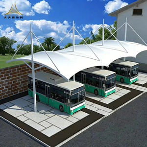 Estructura de membrana PVDF PTFE para estacionamiento de coche, marco de aluminio resistente al viento, de lujo, de Metal y acero, para exteriores - Product Image 1
