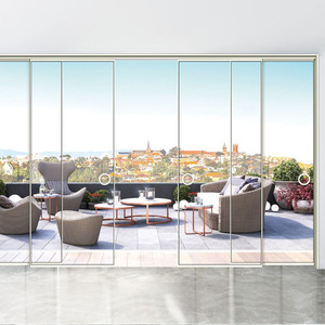 New Arrival hẹp khung nhôm cửa trượt thiết kế hiện đại bền cửa trượt với nhiều tấm - Product Image 2