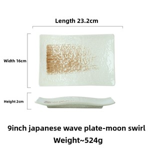Juego de Platos para Sushi Estilo Japonés, Cerámica de Porcelana China, Esmaltado en Horno, Apto para Microondas, Platos y Bandejas Duraderos para Banquetes y Catering - Product Image 6