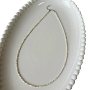 Collier ultra-rare en mini-perles d'eau douce naturelles de 2 mm, chaîne de clavicule polyvalente en argent pur S925, exquis - Product Image 5