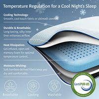 Oreiller froid en gel ultra cool pour le soulagement de la douleur Pcm avec étui en bambou pour le soutien du cou trous d'air Ventilation oreillers en mousse à mémoire de forme