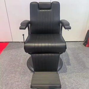 Luxury <b>Black</b> Leather Heavy-Duty Styling Barber <b>Chair</b> for Beauty Hair Salon Hairdressing <b>Chair</b> Wholesale-friendly - Product Image 4