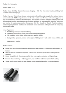 Adaptateur en acier forgé à double filetage pour la connexion de tuyaux de forage - Product Image 6