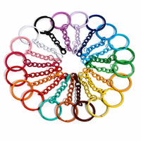 Porte-clés anneaux fendus couleur bonbon avec mousqueton en gros pour loisirs créatifs, breloques de sac, accessoires de porte-clés, breloques de sac à main