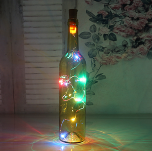 Bouteille de liqueur en verre de couleur personnalisée de 750ml <span class=keywords><strong>Bordeaux</strong></span> Récipient en verre de vin rouge avec couvercle de lumière LED solaire et vodka en liège-Cadeau parfait - Product Image 5