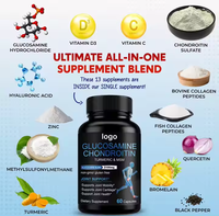 Complément en capsules de Glucosamine, Chondroïtine et MSM, directement de l'usine (OEM/ODM) - Complément combiné pour hommes et femmes