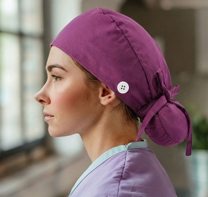 लंबे बाल समायोज्य चिकित्सा के लिए कपास सर्जिकल कैप नर्स डॉक्टर कस्टम लोगो थोक के लिए - Product Image 4