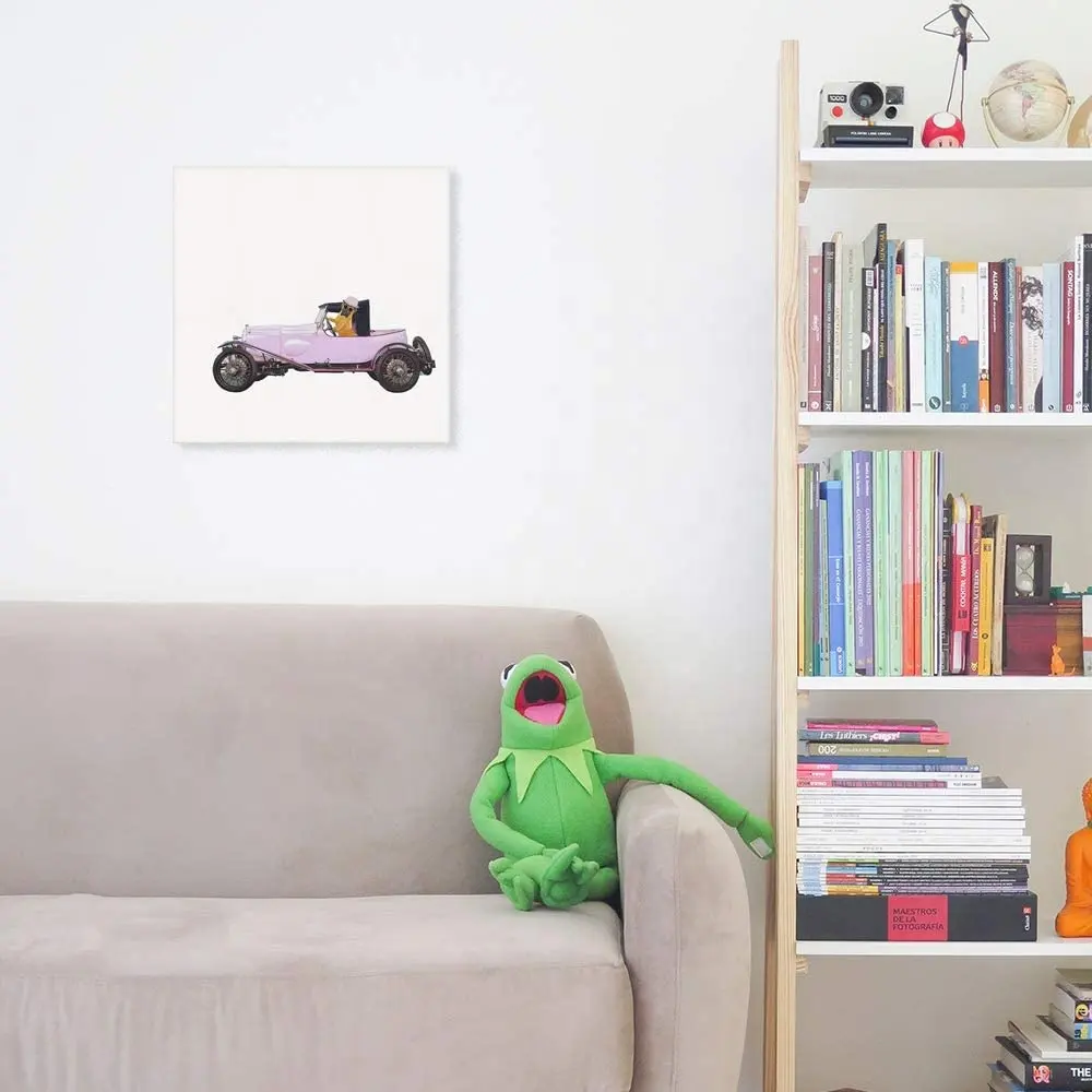2022 sıcak Modern menekşe toptan ev çocuk odası dekor pembe duvar sanatı satılık araba tuval yağlıboya