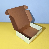 Boîte personnalisée biodégradable pour emballage cadeau en carton ondulé avec laminage mat coloré, pliable, pour fleurs, amour, cadeau, envoi postal