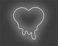 Lampe à néon LED coeur fondant personnalisée Prix d'usine en Chine de gros
