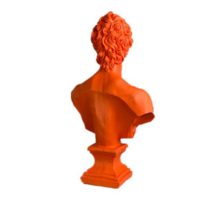 SHUNXU Custom Moden art decorazione per la casa ornamento maschile scultura arancione colore brillante <span class=keywords><strong>David</strong></span> busto <span class=keywords><strong>statua</strong></span> - Product Image 5