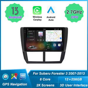 Lecteur multimédia dynamique en <span class=keywords><strong>temps</strong></span> réel 3D pour Subaru Forester <span class=keywords><strong>3</strong></span> 2007-2013, Carplay sans fil, 4G WIFI, navigation GPS - Product Image 2