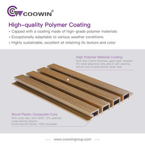 Panel de pared acanalado revestimiento flexible decorativo de madera alternativa para terraza exterior WPC - Product Image 3